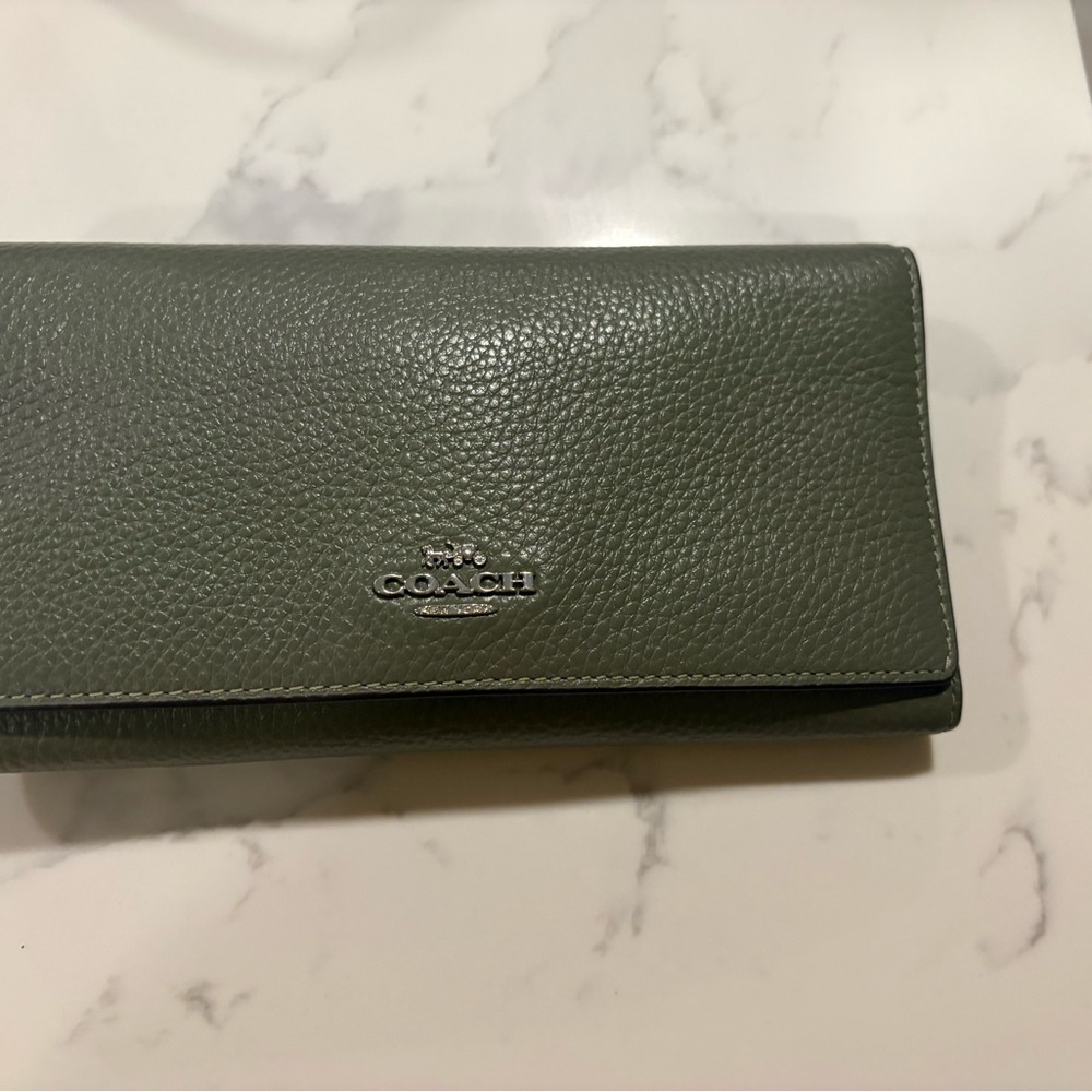 Coach Olive Leather Clutch